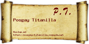 Posgay Titanilla névjegykártya